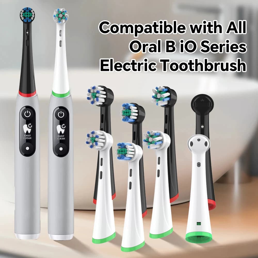 NEW 2/4/8 pcs toothbrush heads, compatible with spare heads for Oral B iO series 2/3/4/5/6/7/8/9/10