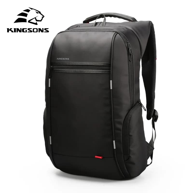 Zaini da uomo Kingsons Zaino per laptop da 15 '' 17 '' Borsa per caricabatterie USB Zaino antifurto per viaggi maschili di moda per adolescenti
