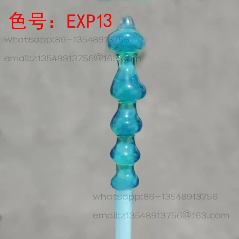 Barretta proteica EXP13 blu-verde in vetro borosilicato ad alta resistenza, colore effetto bruciato