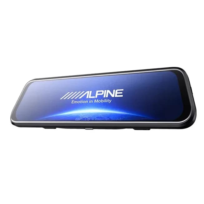 Dashcam serie Alpine DRM-M10 Visione notturna HD Monitoraggio parcheggio Media di streaming doppia fotocamera anteriore e posteriore