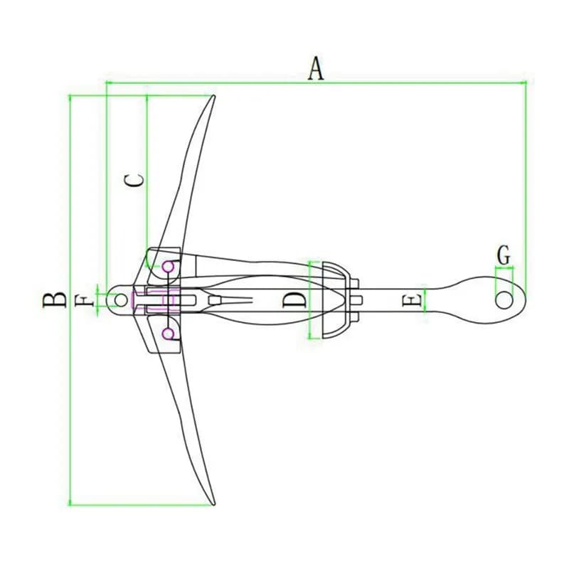 B23B Umbrella Type Folding Anchor In Stainless Steel 316 For Yachts And Boats-Various Weights