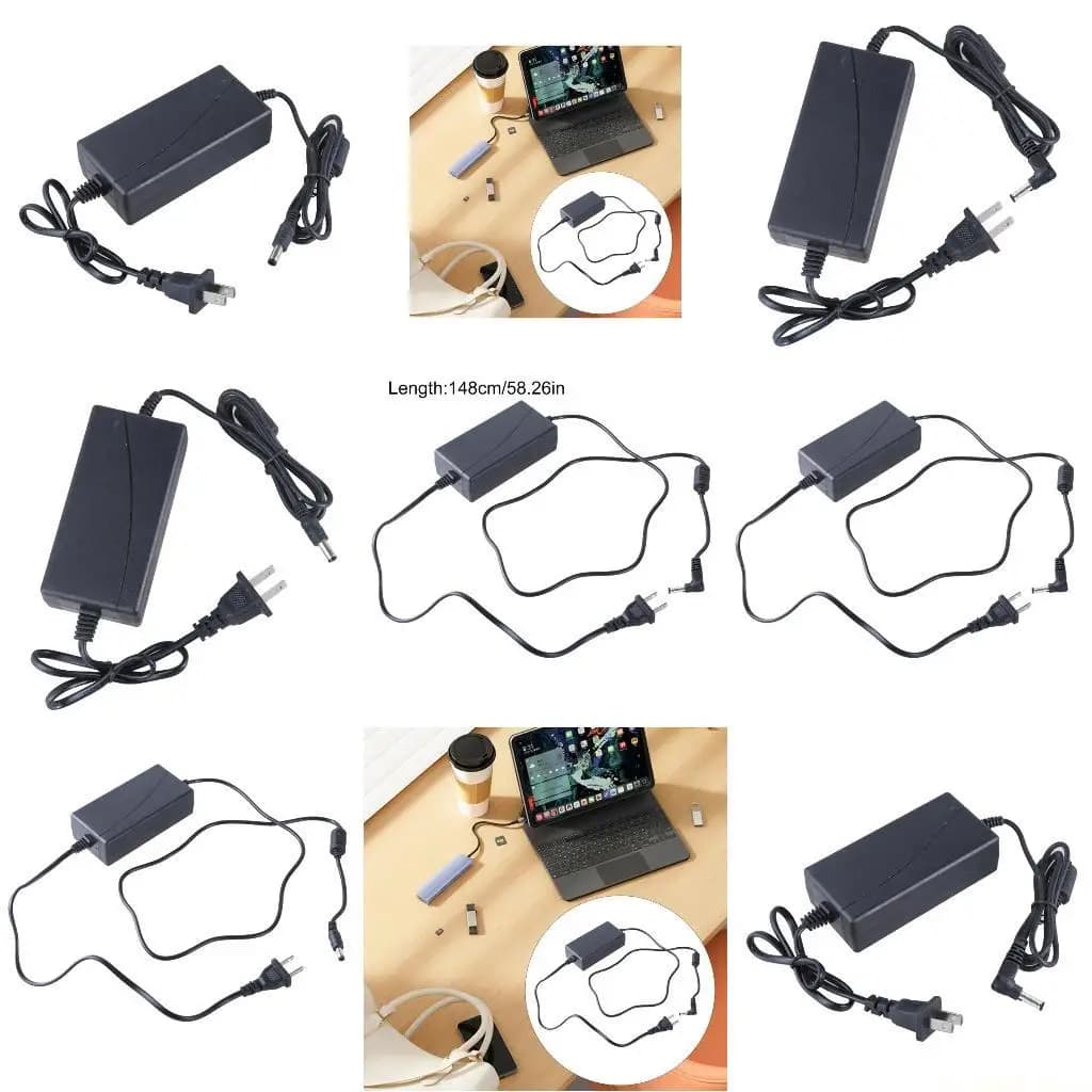 E56B 12V 3A Power Supply Adapter Converter 100-240V with 5.5x2.5mm for LED Strips
