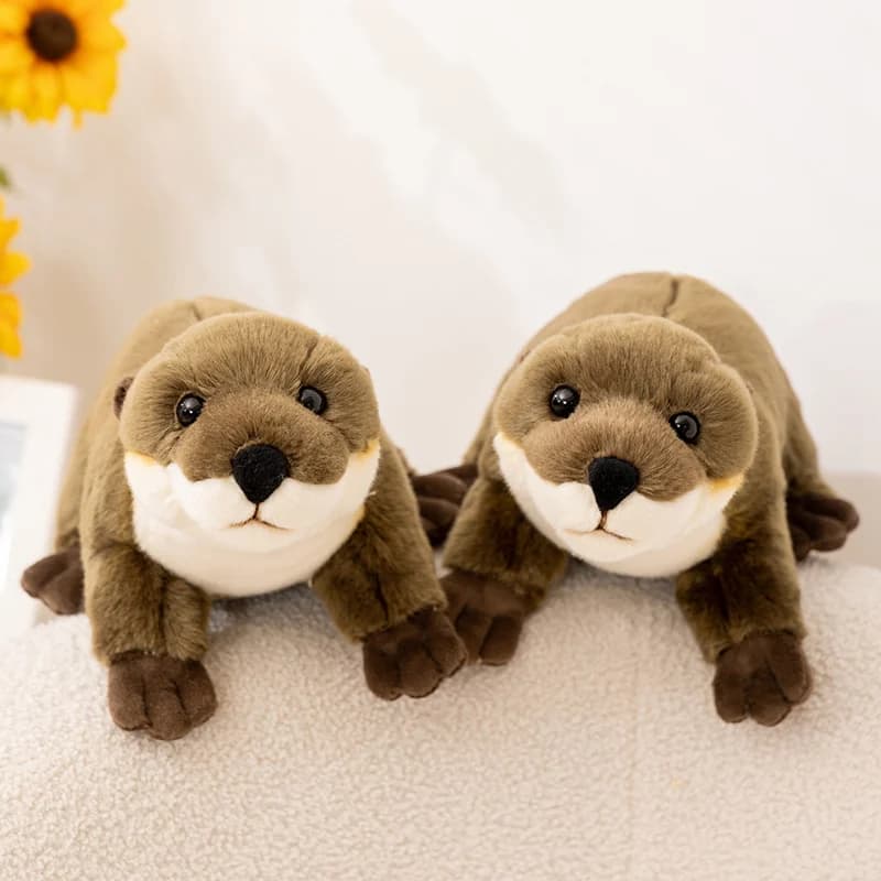 Simulated Otter Plush Toys 46cm Animal Stuffed Doll Toys Hobbies Collection Kawaii Home Decor Toys Creative Birthday Gifts