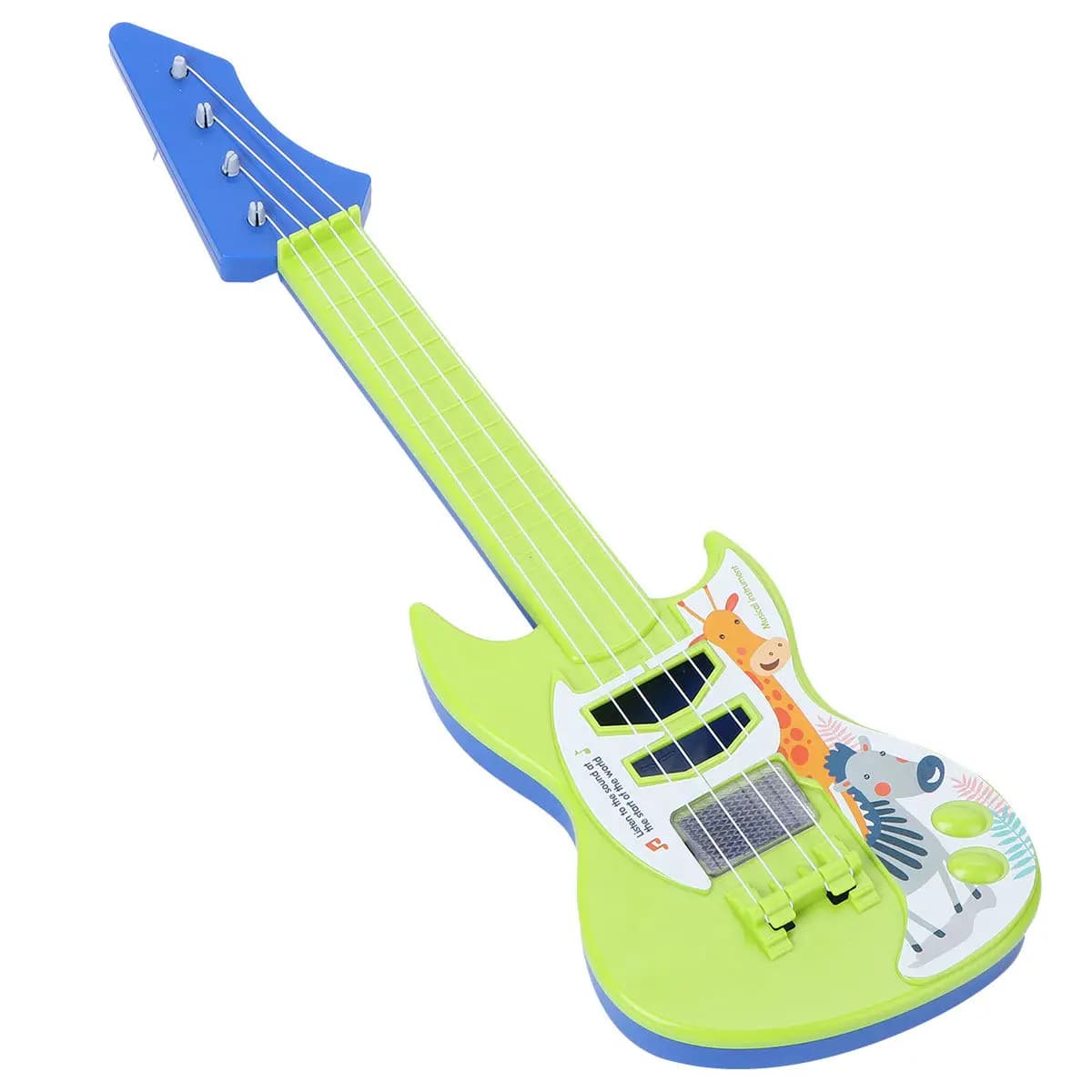 1Pcs Ukulele Guitar Cartoon Design Bright Color Early Childhood Music Instrument Develop Hearing Imagination Perfect for Kids