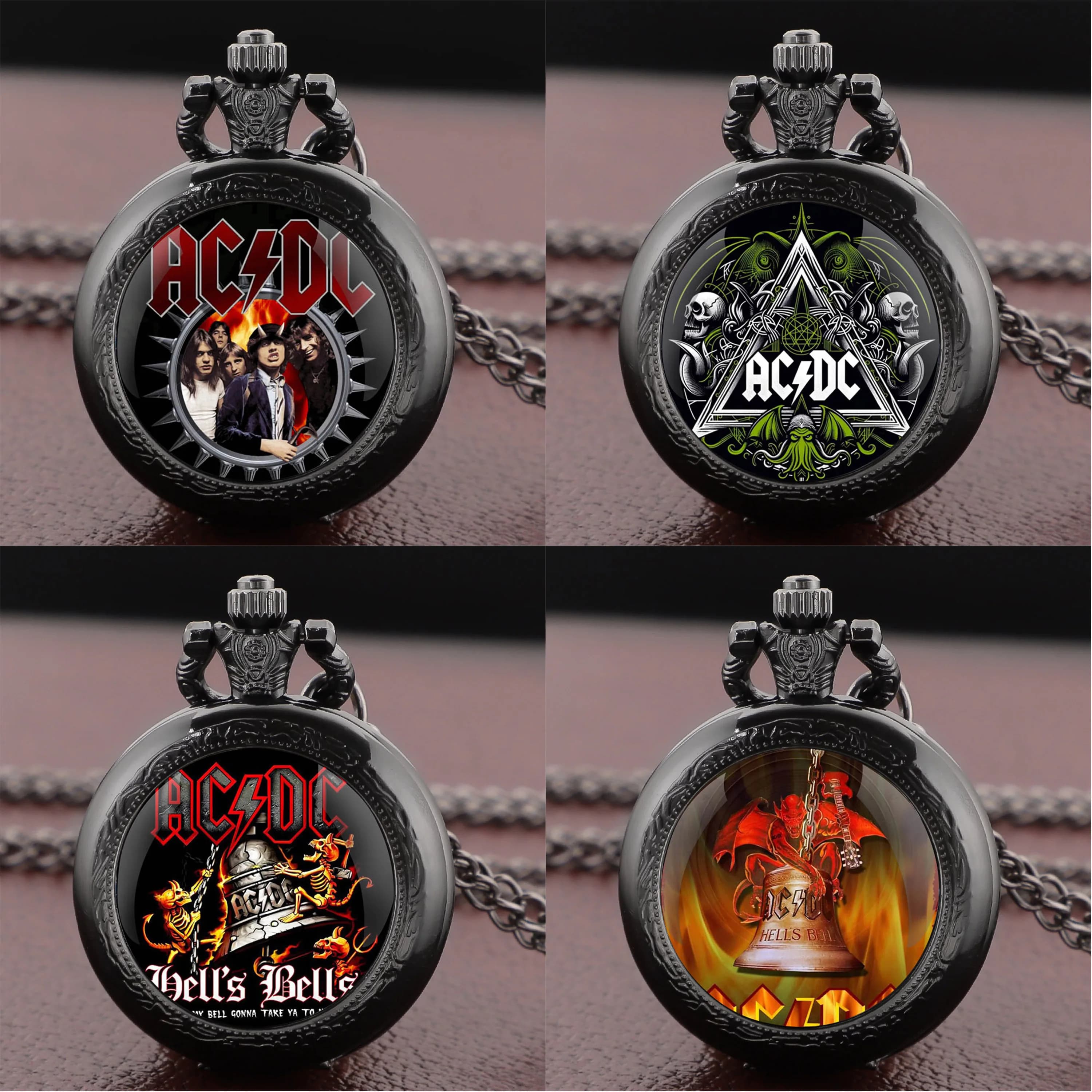 Orologio da Tasca Vintage a Tema Band con Cupola in Vetro, al Quarzo, da Uomo e Donna, Ciondolo Charm, Orologio Gioiello, Regali, Relojes De Bolsillo