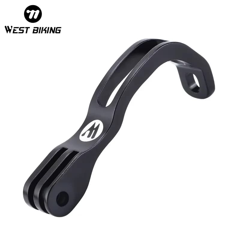WEST BIKING Supporto per luce forcella anteriore Staffa regolabile in lega di alluminio per supporto per lampada per fotocamera sportiva GOPRO Accessori per bici