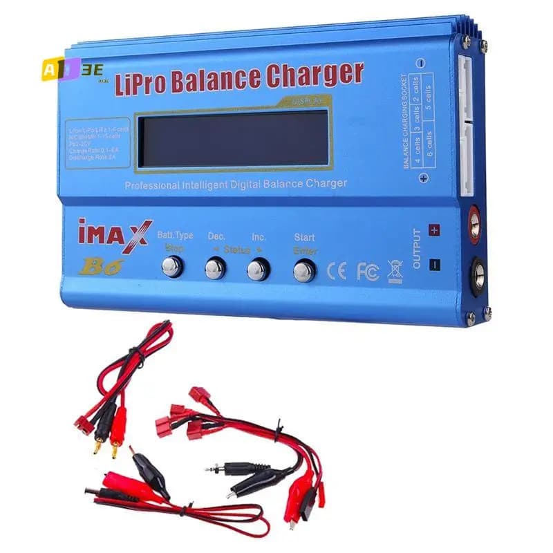 A13E-Per caricabatteria Lipo IMAX B6 80W + spina T Lipo Nimh Li-Ni-Cd caricabatterie digitale Lipro Balance caricabatteria intelligente blu