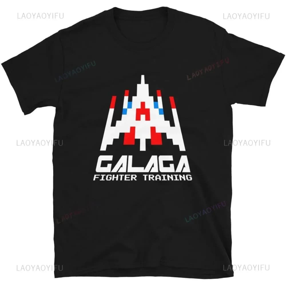 80s 70s Arcade Galaga videogioco Vintage T-srhit invasore Space Gaming Alien Men T Shirt Harajuku Style Retro Casual Fashion Tees