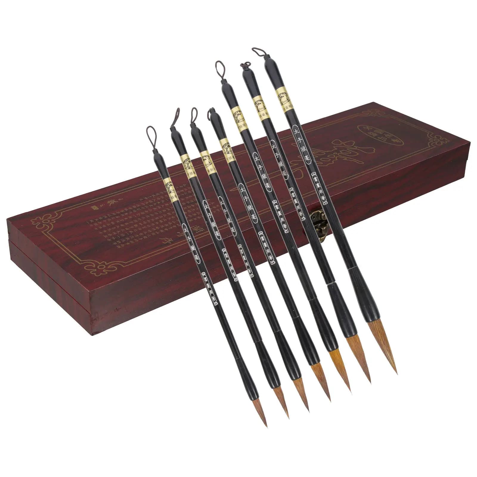 1Set Wolf Hair Chinese Calligraphy Brush Pen Set Smooth Non Shedding Professional Art Brush for Watercolor Painting Drawing