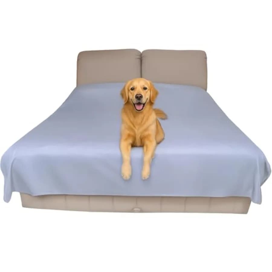 Coperta o Fodera Protettiva Sottile Reversibile Impermeabile per Letto o Divano, per Cani, Gatti e Cuccioli; Ideale per Incontinenza, Sporco e Bava