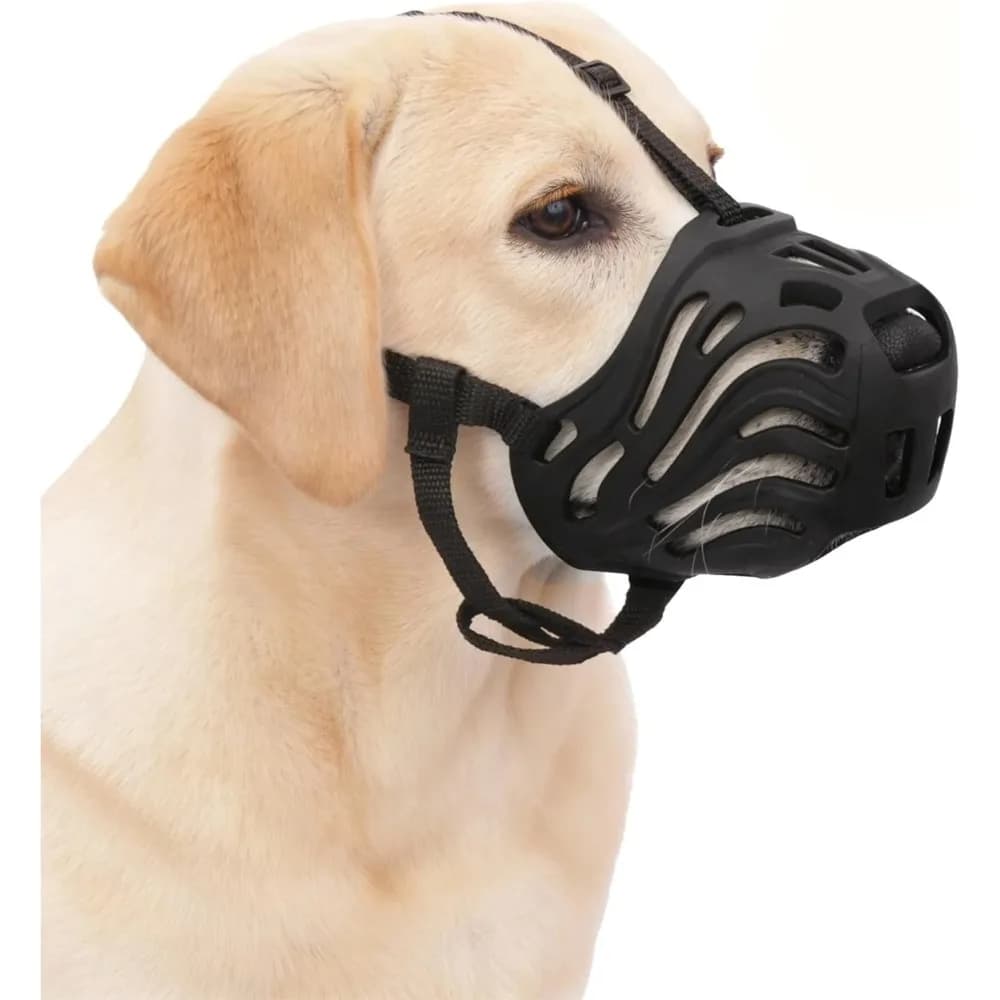 Museruola per cani in rete traspirante e resistente, regolabile, anti-morso, anti-abbaio, anti-masticazione, per addestramento, toelettatura e passeggiate