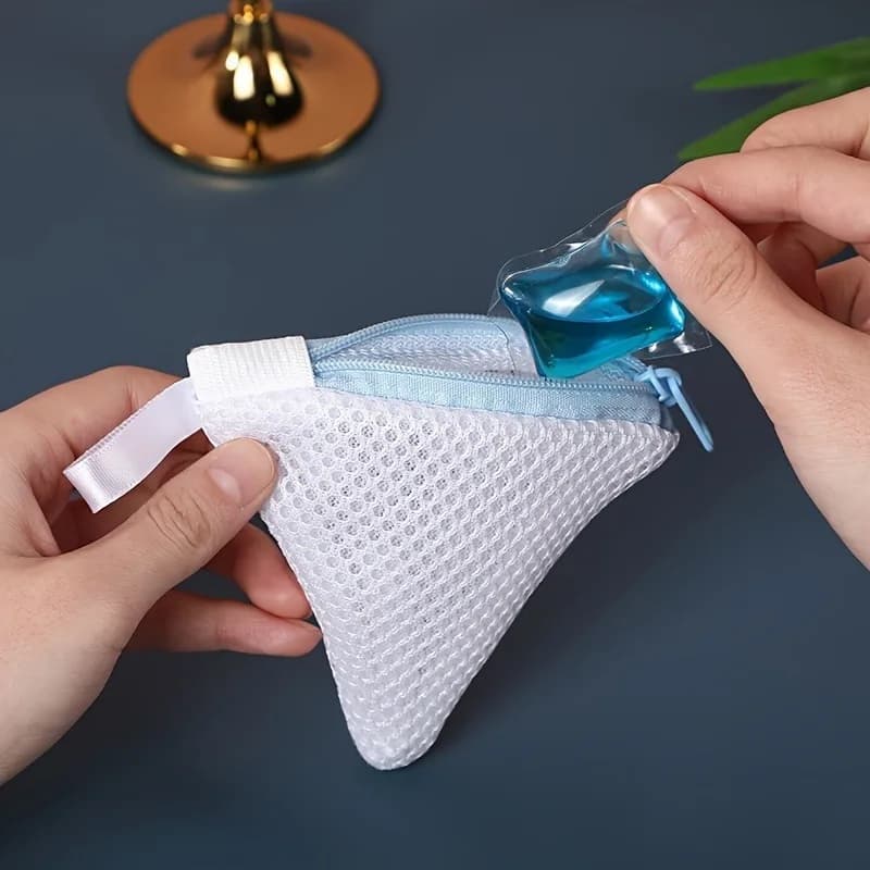 Set of 3 Multifunctional Bags for Bucato, Reusable with Cerniera, Compatible with Perle Perumate, Washable in Washing Machine for Delicate and Small Heads