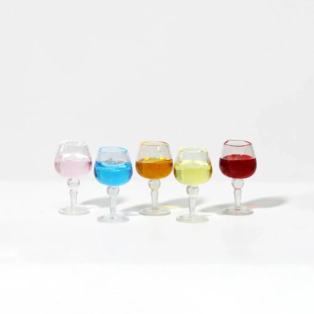 3 pezzi 1/12 accessori in miniatura per casa delle bambole mini modello in vetro da cocktail simulazione bicchiere da vino per la decorazione della casa della casa delle bambole