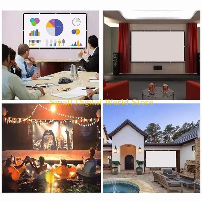 Schermo per proiezione film 77UB per home theater Schermo per proiettore 150 pollici 16:9 pieghevole