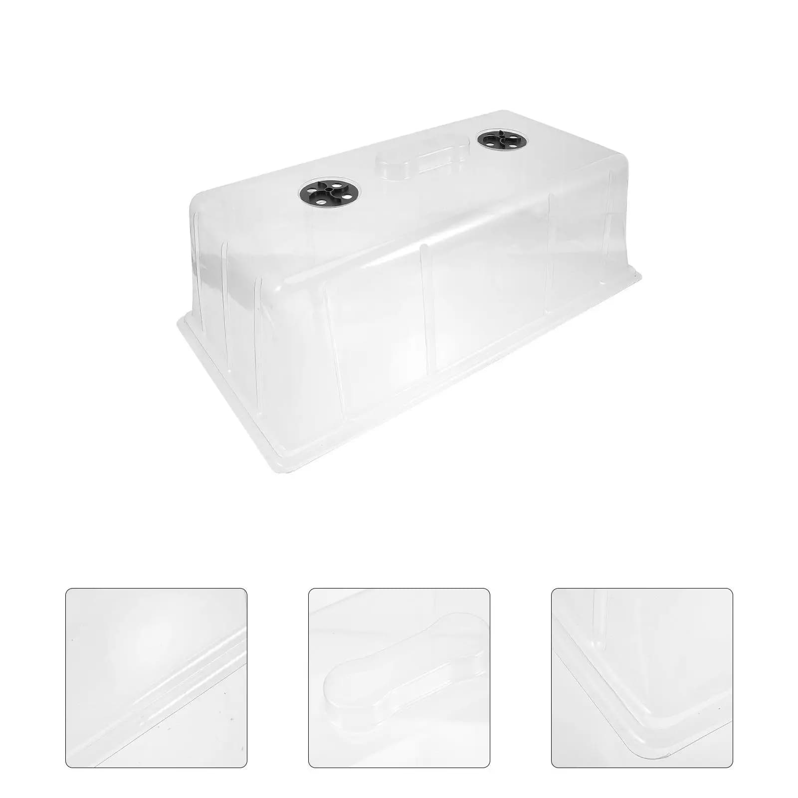 Gardening Plant Dome Plastic Nursery Pot Cover Reusable Ventilated Lid for Sprouting Trays Humidity Control Seedling Growth