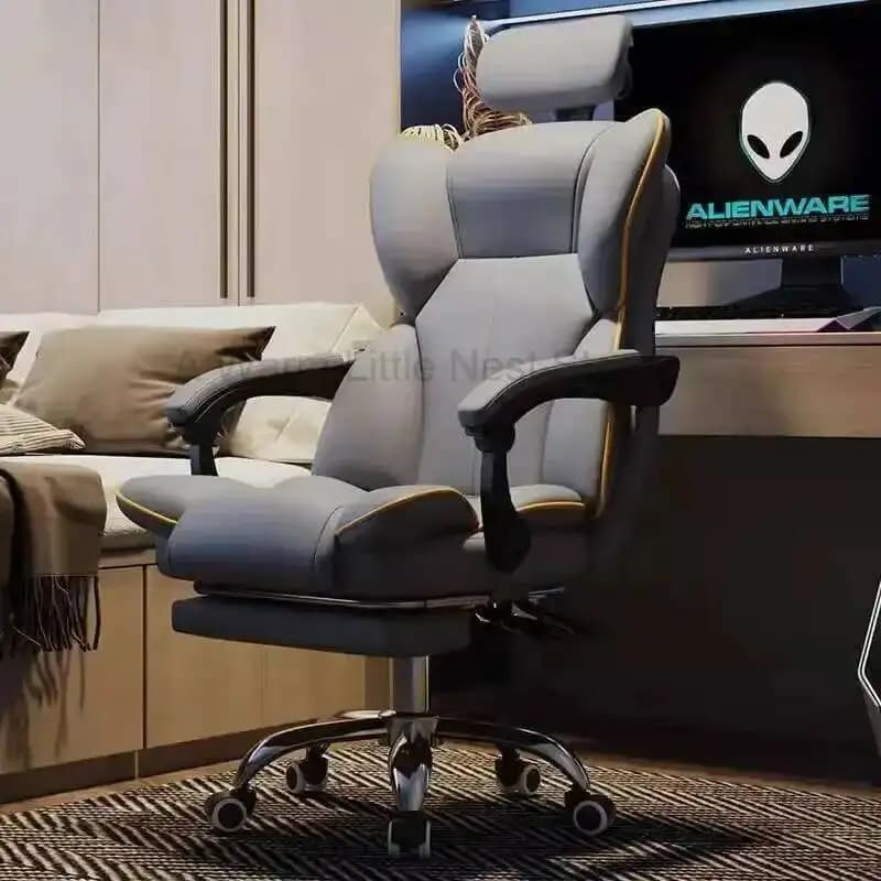 Sedia da Gaming e Ufficio Girevole con Schienale, Comoda Poltrona Relax per Studio e Computer, Arredamento Camera da Letto