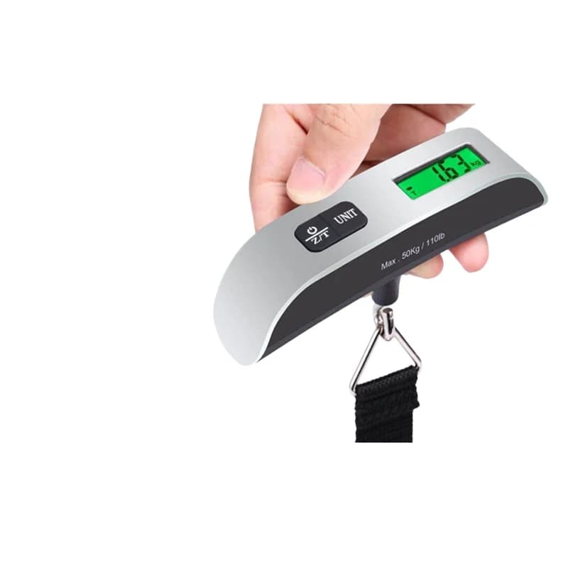 Bilancia portatile tipo T 50 kg/10 g con gancio elettronico per bagagli, comoda bilancia espressa