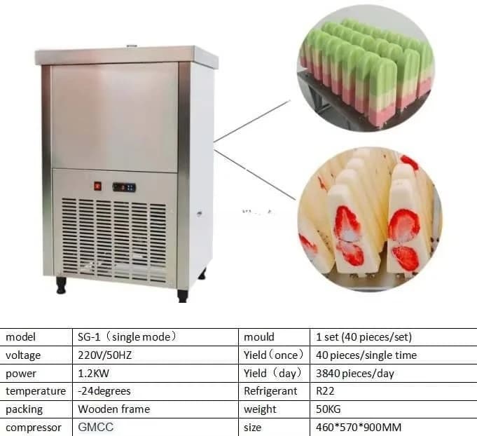 Macchina per fare il gelato ghiacciolo macchina per ghiaccioli integrata con stampo per ghiaccioli