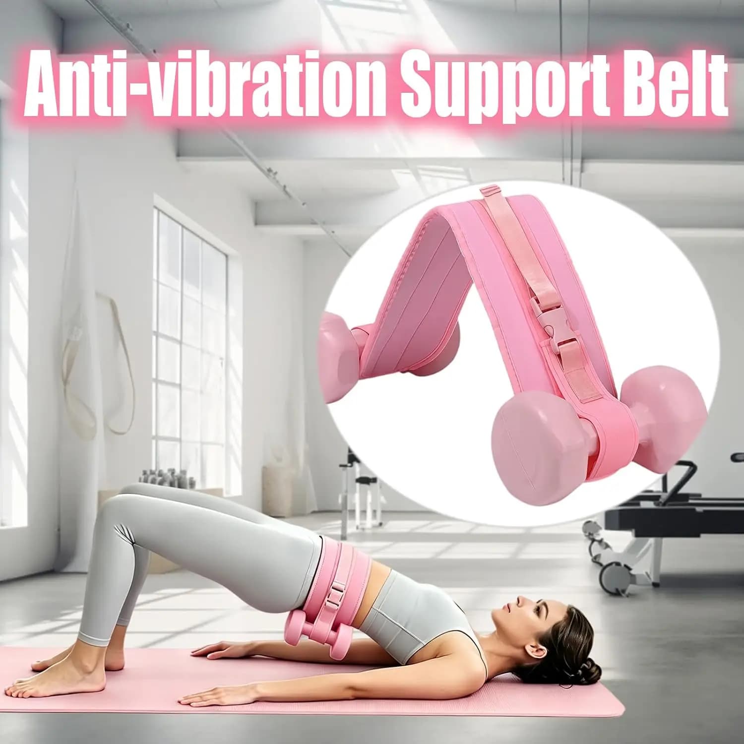 Women Thickened Widened Hip Thrust Weightlifting Belt Wear Resistant Strap For Dumbbell Barbell Kettlebell Glute Training Home