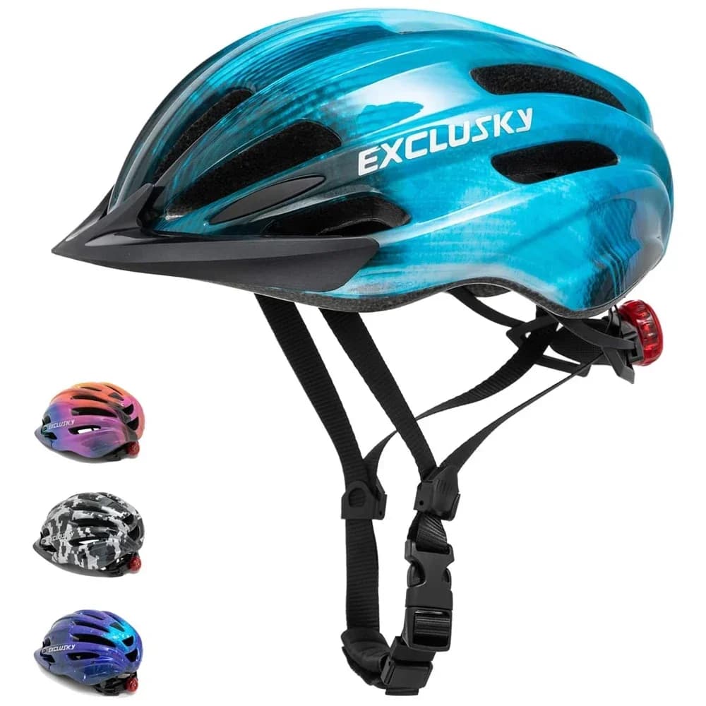 1PCS Kids Bike Helmet with Light, Boys Girls Bike Helmet Adjustable Skate Scooter Cycling Helmet 50-57cm,Bicycle Helmet Age 5-14