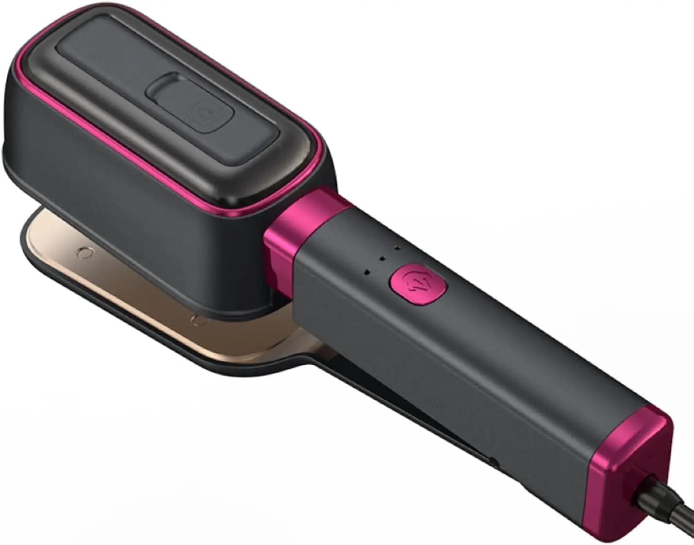 Ferro da Stiro Portatile 3-in-1 da Viaggio, 1000W Riscaldamento Rapido per Vestiti, Vapore Continuo e Clip Girevole