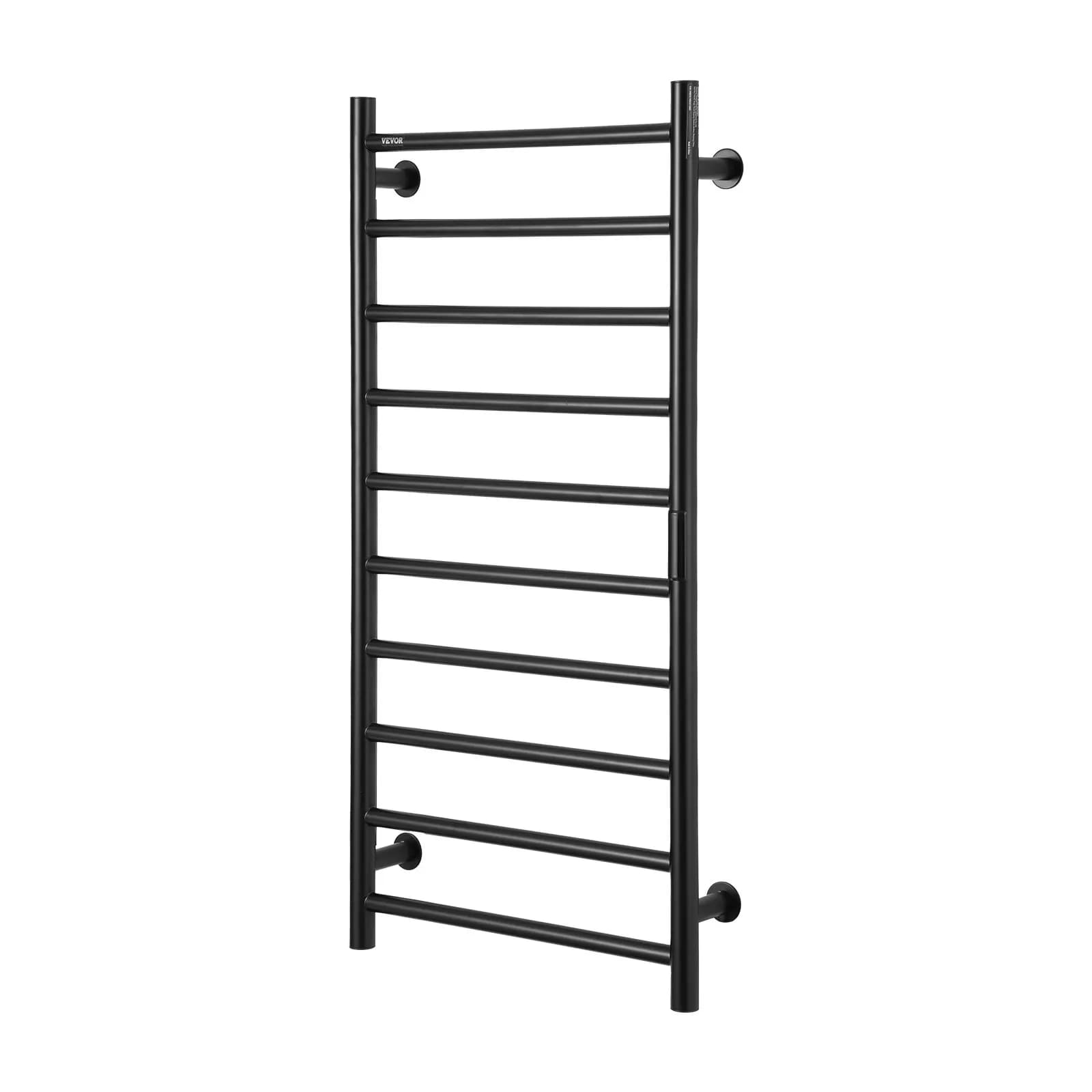 Scaldasalviette da parete a 10 barre, nero, per bagno
