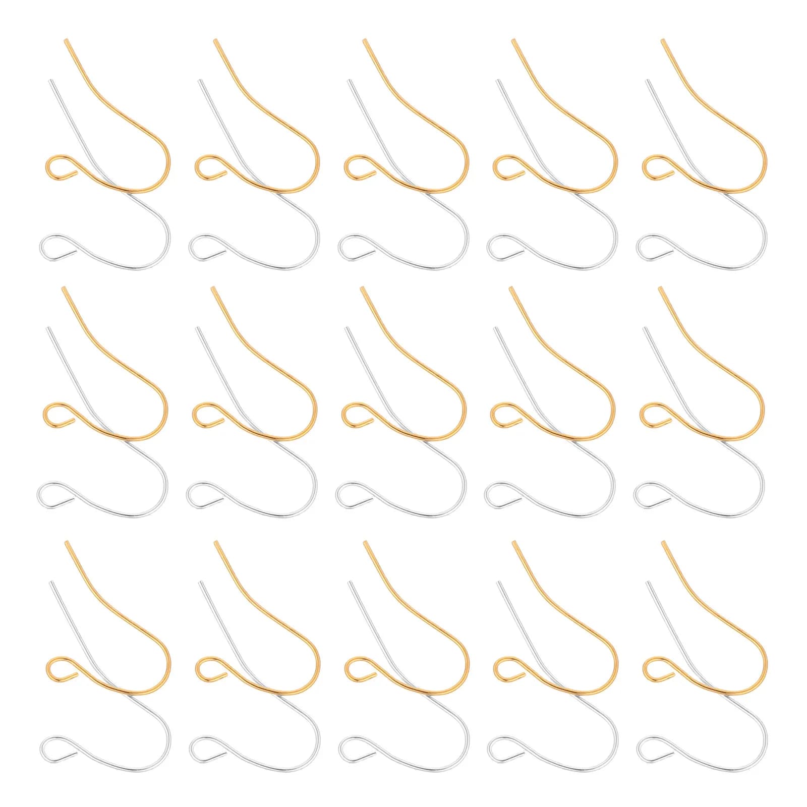 400Pcs Bent Ear Wire Fish Hook Earring Findings Transparent Stopper Comfort Fit DIY Earring Making Kit for Women Jewelry