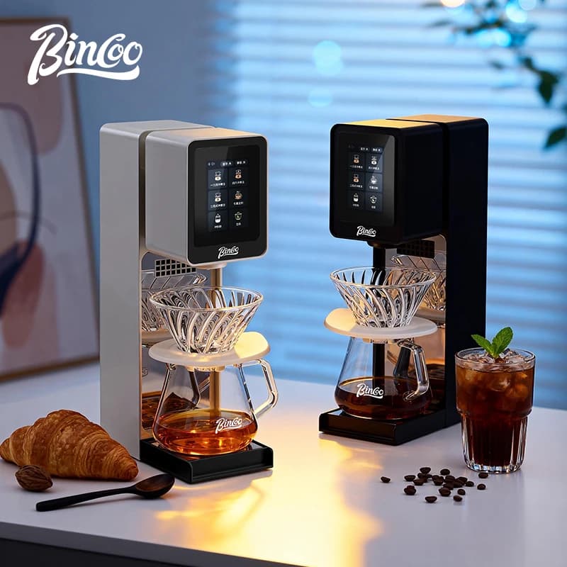 BINCOO PO01 Automatic Pour-Over Coffee Maker, Drip Coffee Machine with Tea Brewing Function, Home Barista Brewer Set