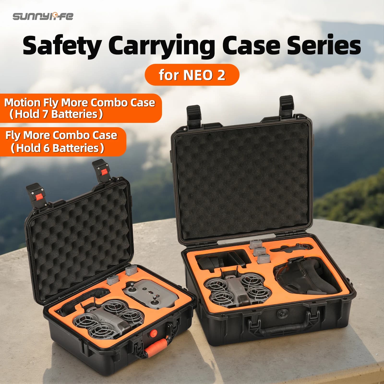 Scatola a prova di esplosione per DJI NEO 2 Custodia rigida impermeabile antiurto Custodia di sicurezza per DJI NEO 2