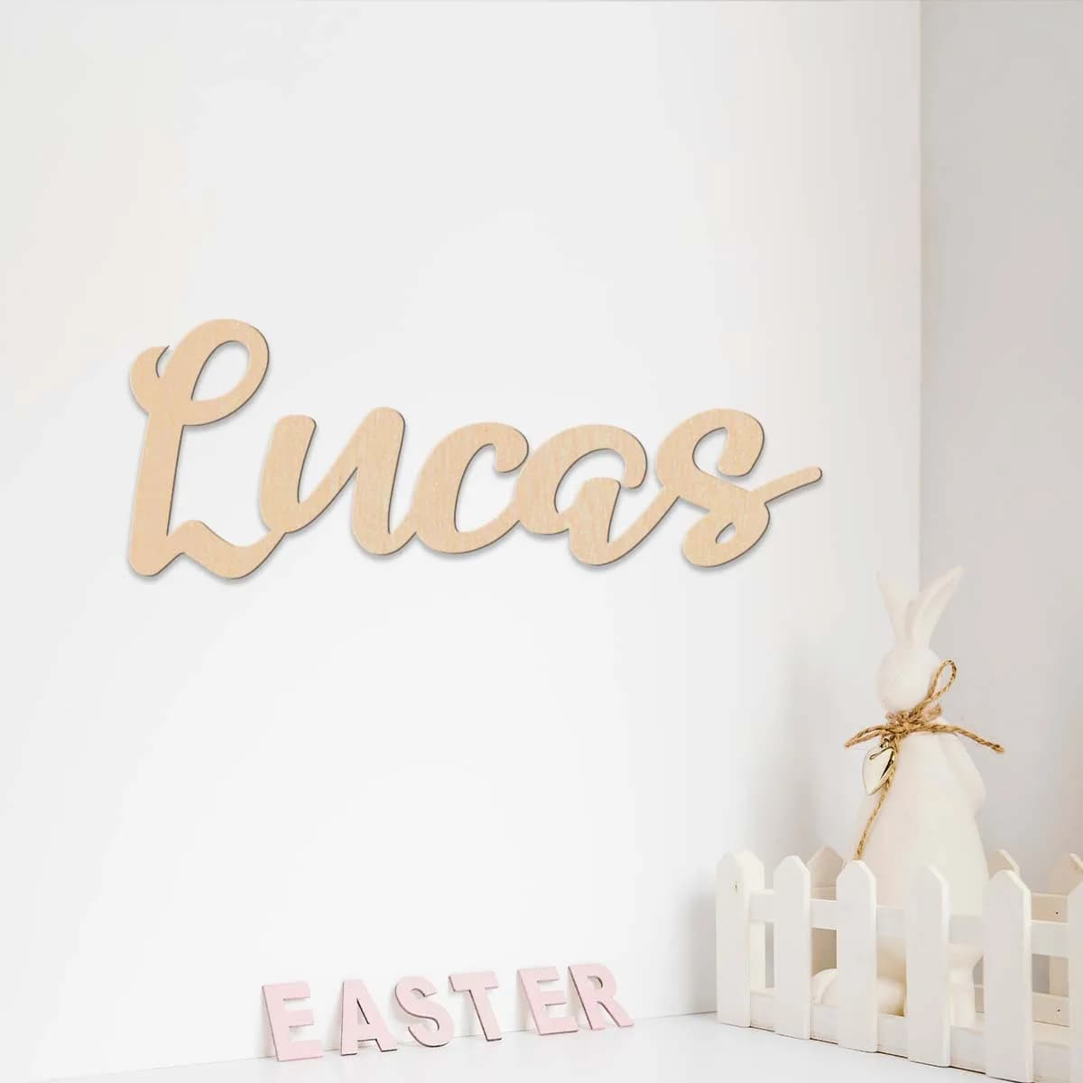 1 nuovo design, personalizzazione su misura, taglio laser, targhetta con nome in legno massello, design senza foratura, legno a doppio strato, robusto e