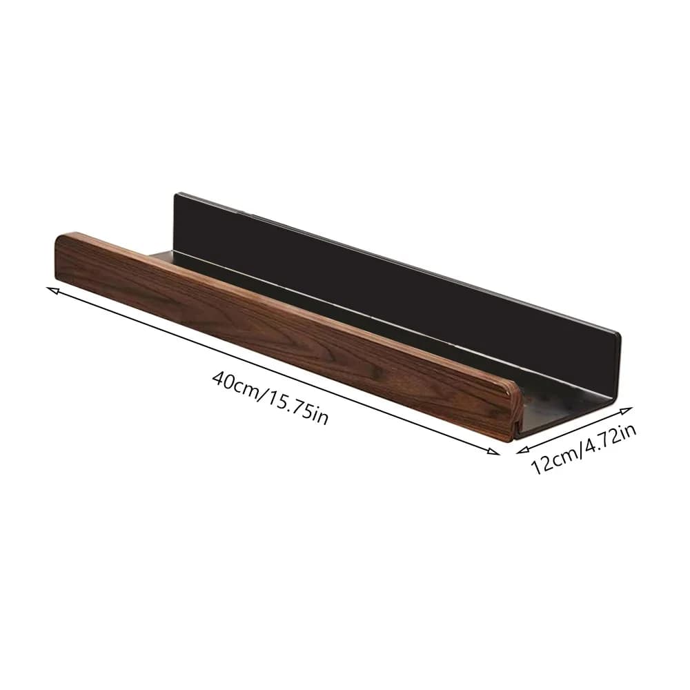 Solid Wood Bathroom Shelf Strong Load-bearing Capacity Space Saver Shower Storage Rack Moistureproof Punch-Free Toilet Shelves
