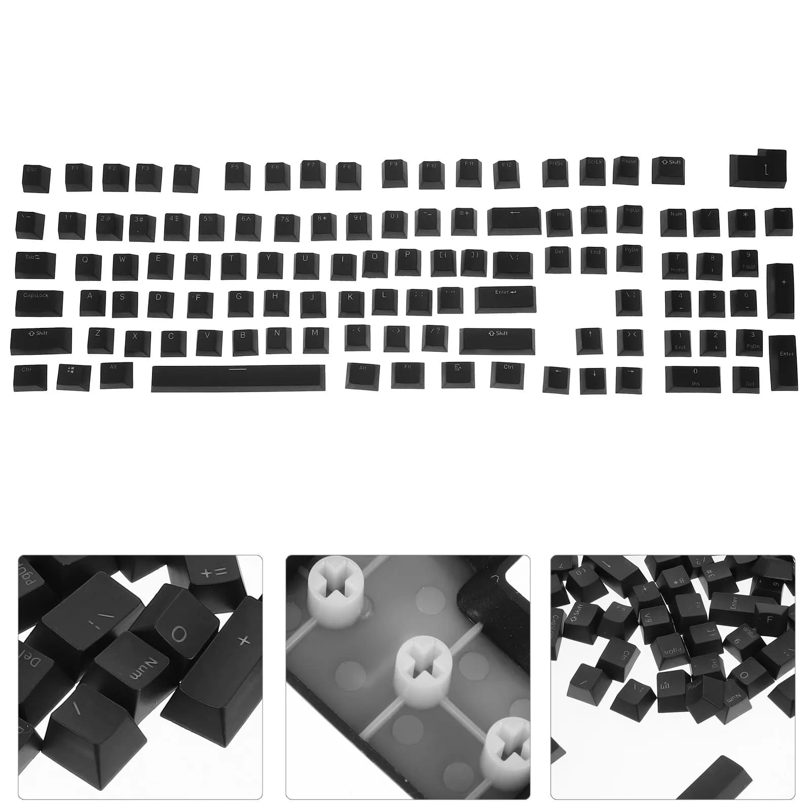 Set di Tasti per Tastiera Meccanica in PBT Double Shot, Eleganti e Portatili, Accessori per Tastiere da Gaming
