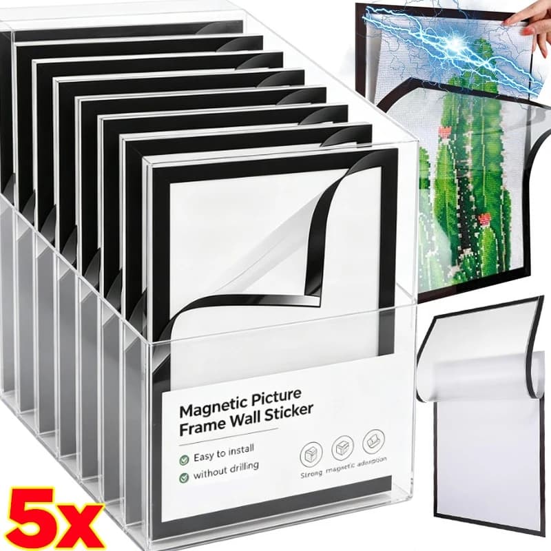 Multi-size Magnetic Picture Frames Self Adhesive Photo Wall Holder Certificate Display Holders Poster Board Office Frame Sheet