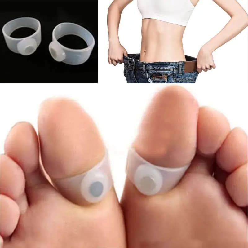 2 Pz/paia Terapia Magnetica Dimagrante Anelli della Punta Veloce Perdere Peso Bruciare I Grassi Ridurre I Grasso Il Corpo Del Silicone Massaggio Del Piede Anelli della Punta
