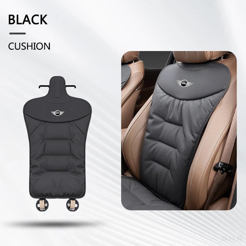 New Leather Car Seat Cushion Backrest Pad Protect Cover For BMW Mini Cooper One JCW F54 F55 F56 F57 F60 R50 R52 R53 R60 Sticker