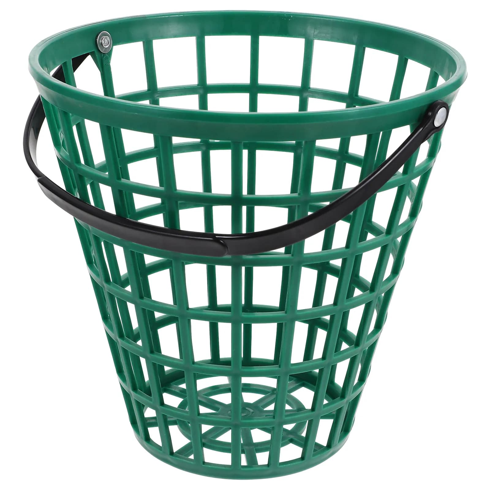 Cesto per Palline da Golf da 75 Pezzi, Antiruggine, Impilabile, con Manico Pieghevole, Secchio per il Trasporto delle Palline per Accessori da Campo Pratica