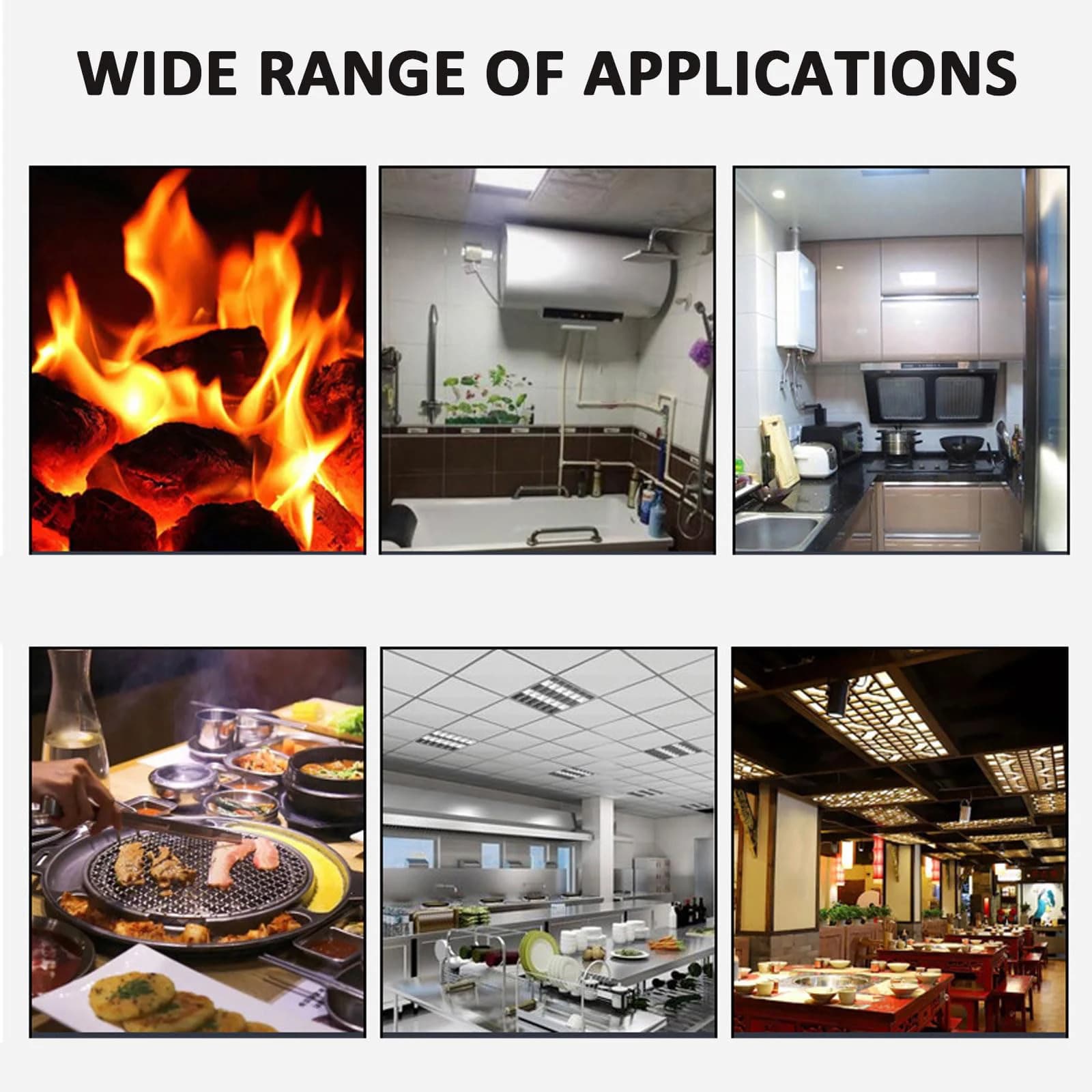 4-in-1 Gas & Carbon Monoxide Detector Plug in with LED Color Display Fast Response for Home Kitchen Hotels RV Apartment Travel