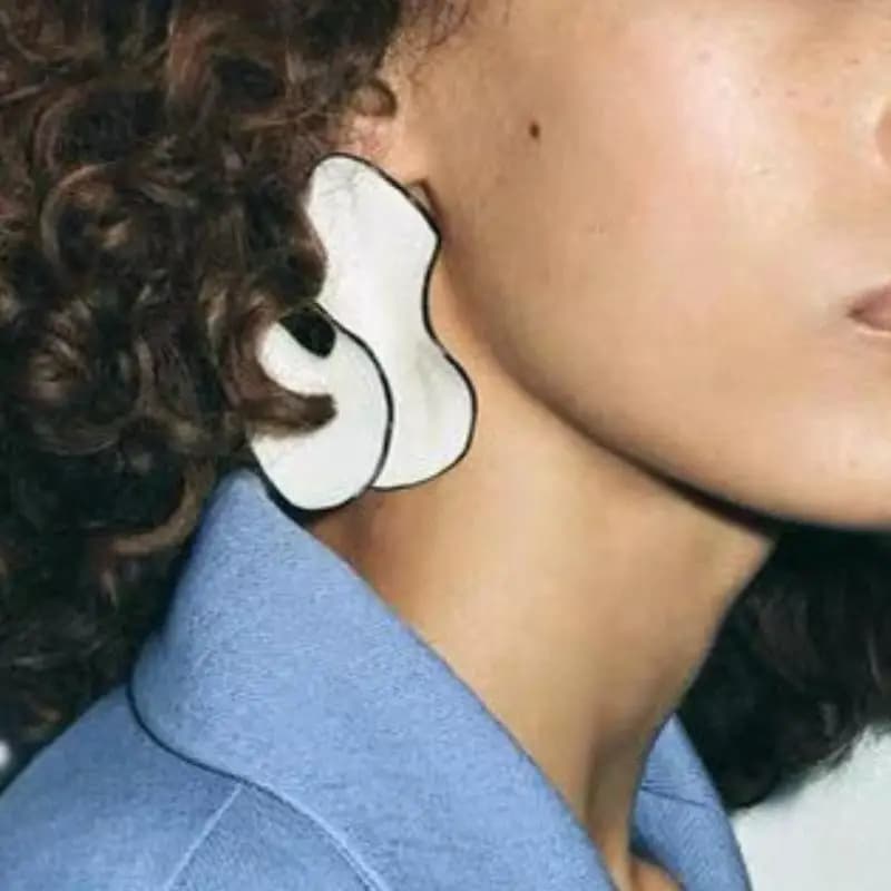 Geometric Shape Conch Stud Earrings For Women Europe America Personality Exaggerated Girls Travel Jewelry