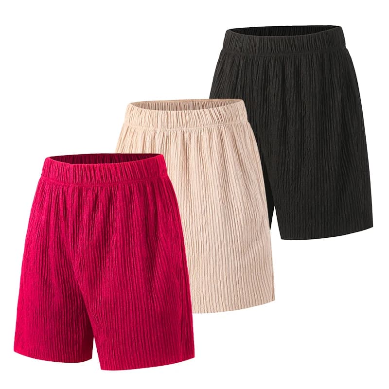 Pantaloncini estivi da donna a tinta unita, alla moda, casual, con elastico in vita e cinque tasche laterali, pantaloncini sportivi da corsa.