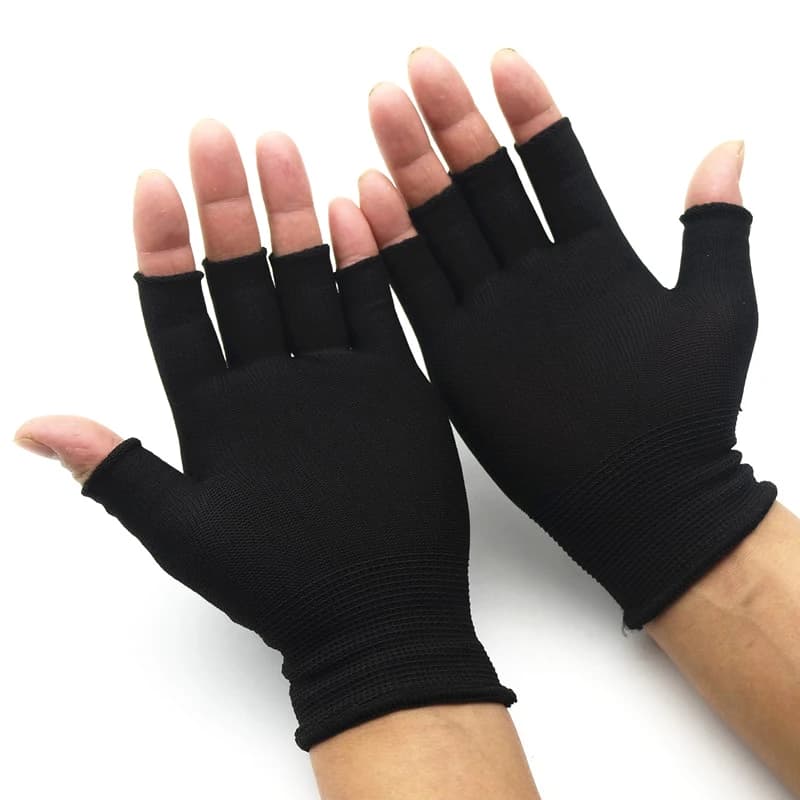 Gloves half fingers without fingers section thin cycling fishing anti-slip gloves for sun protection Unisex guide Touch Screen Half Finge