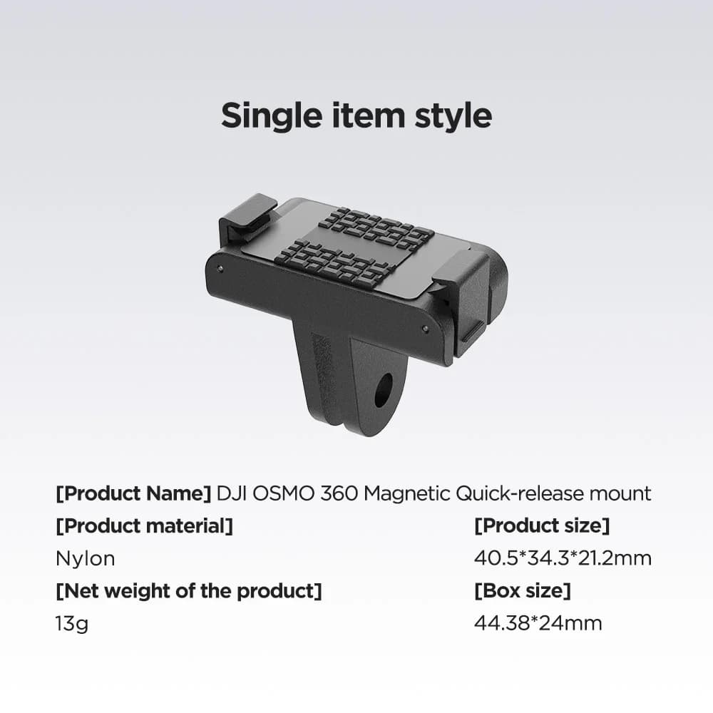 For DJI OSMO 360 II/Osmo 360 Action 5 PRO/4/3 Camera Accessories Magnetic Adapter Mount Quick Release Foldable Two-claw