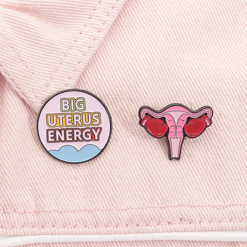Body Organs Utero Ovaio Spille enamel Large uterus Power Boxing Gloves Rights Fight Feminist Spilles Naked Deck Jewelry Gifts