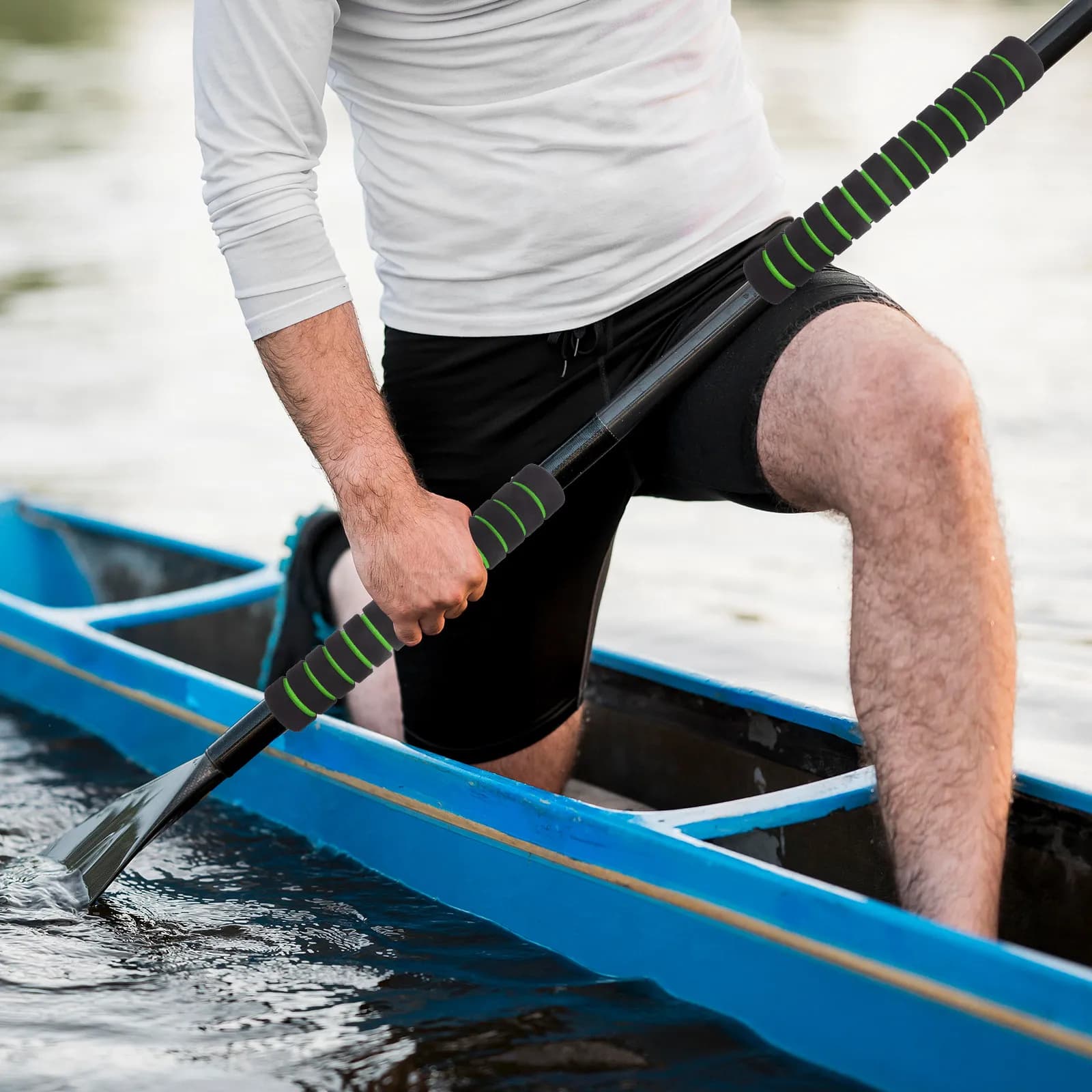 2 Paia di Coperture Protettive per Pagaie da Kayak, Impugnature in Spugna Antiscivolo, Accessori Protettivi per Pagaie, Accessori per Kayak