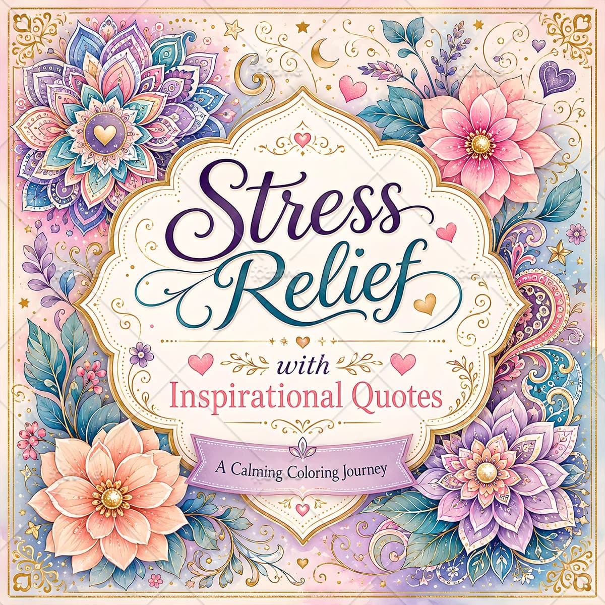 Stress Relief Bold-easy Patterns Coloring Book for Adults Cute Drawing Book Perfect Gift for Party and Birthday