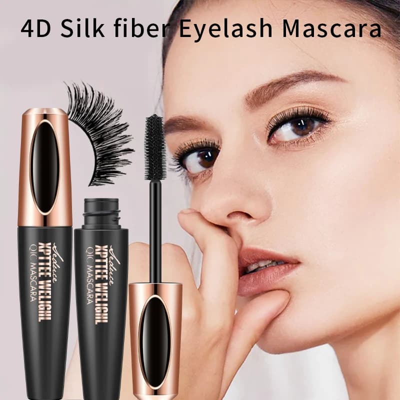 1 volumizing 4D mascara tube, elongating, curved, waterproof, sweat resistant, long-lasting for 24 hours, which does not drool