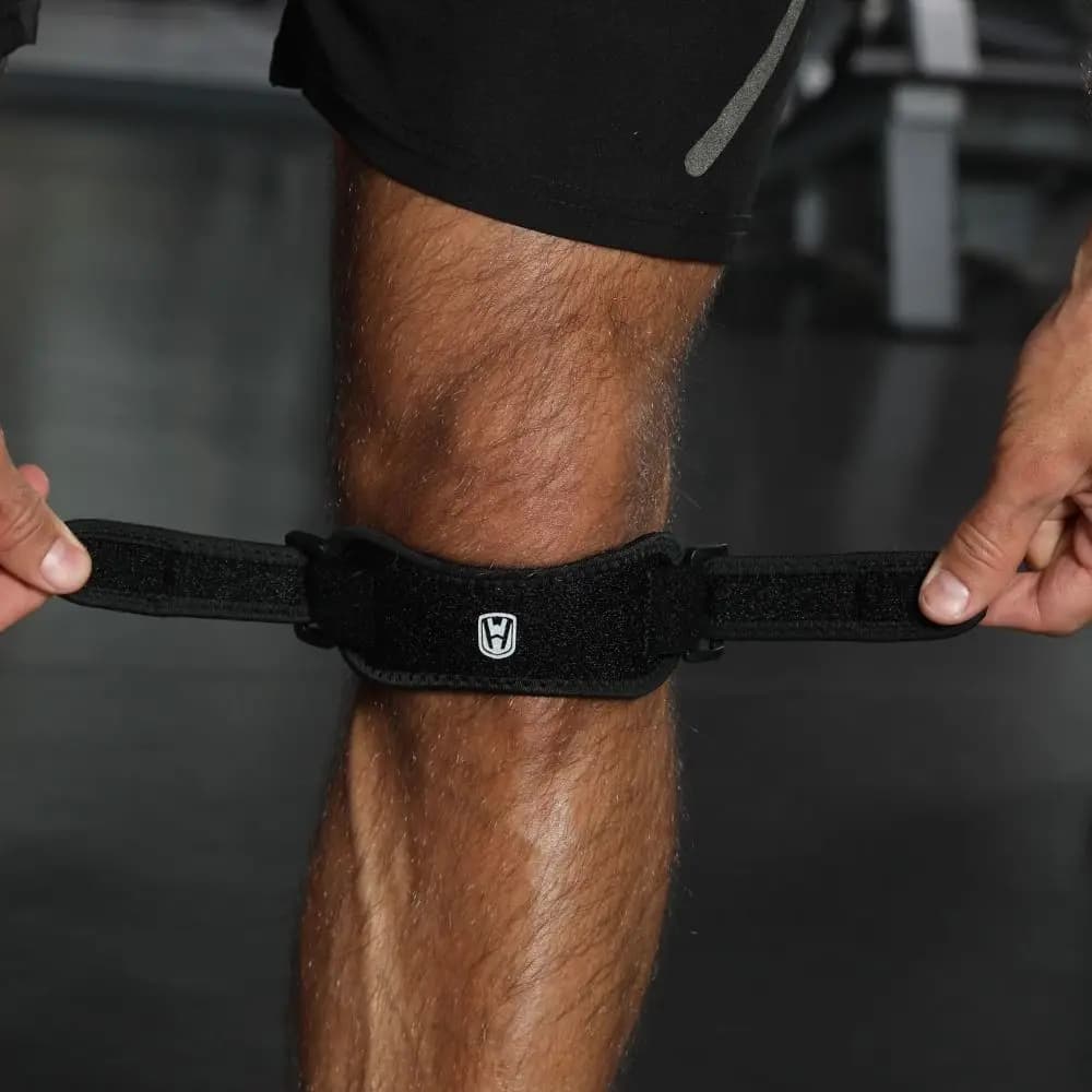 1 Paio di Fasce Regolabili per Rotula Sportiva in EVA, Ginocchiere a Compressione Traspiranti e Ammortizzanti, Fascia di Supporto per Ginocchio per Ciclismo