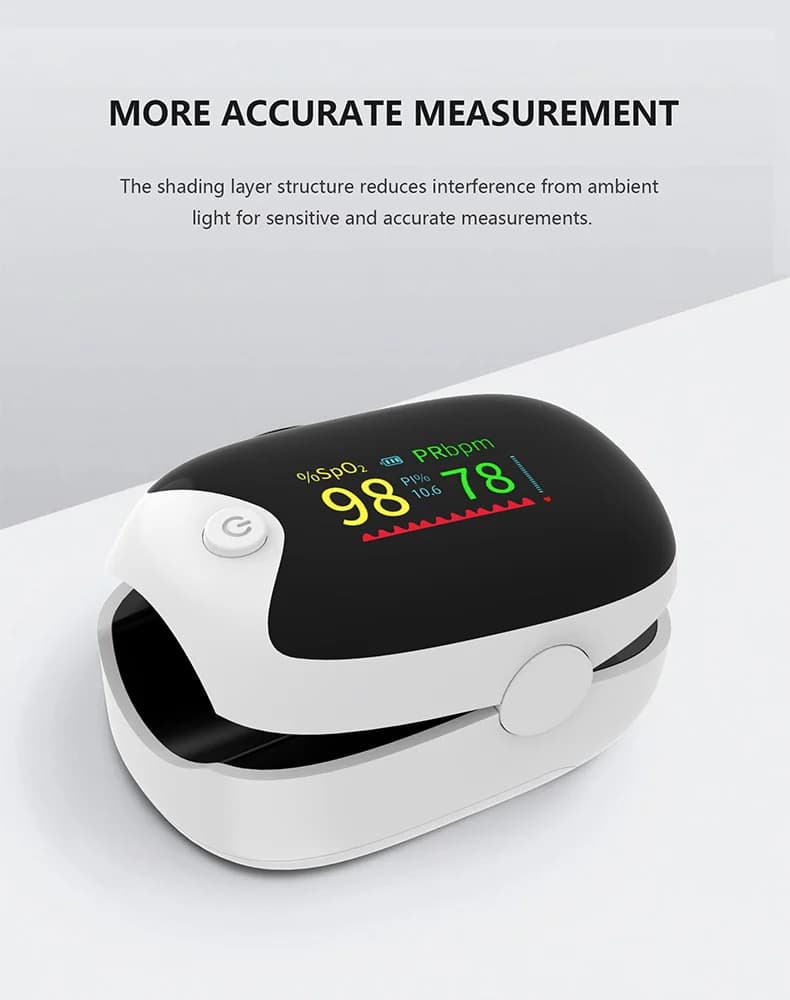 AiQUE Medical Grade SpO2 finger pulse monitor TFT Portable blood oxygen saturation monitor for elderly adults