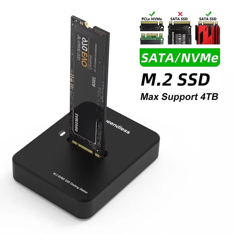 Custodia SSD per disco rigido SSD esterno Blueendless Custodia SSD M.2 da 10 Gbps Lettura online Velocità di scrittura Custodia SSD per Docking station SSD NVME