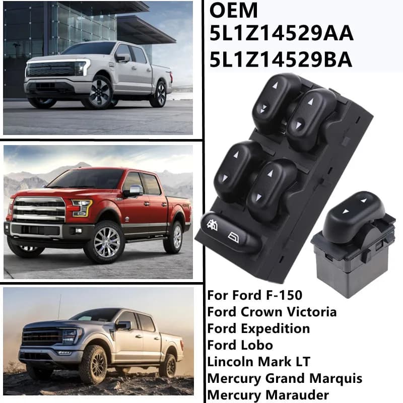 Auto Power Master Finestra Sollevatore Pulsante di Controllo Interruttore Per Ford F-150 Expedition Lobo Lincoln Mercury 5L1Z14529AA 5L1Z14529BA