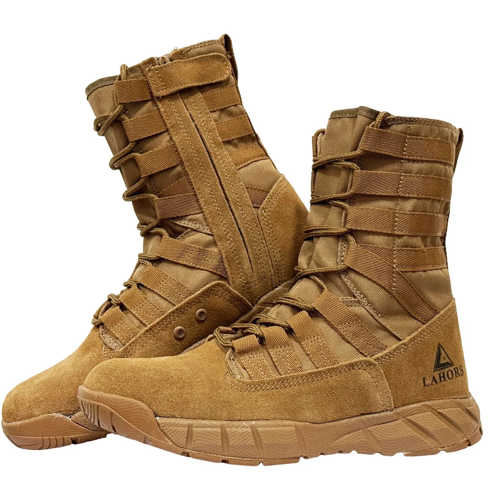 LAHORS ® Stivaletti da combattimento tattici leggeri in pelle scamosciata da uomo, escursionismo all'aperto, scarpe militari nel deserto, stivaletti maschili traspiranti realizzati da uomo